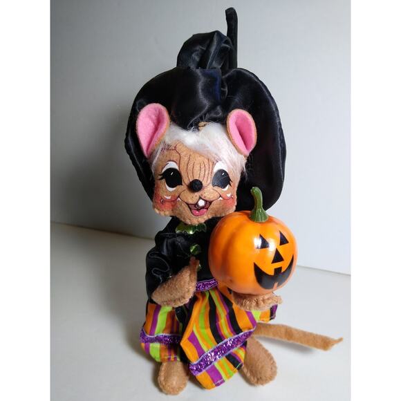 Annalee Mouse Artist Doll Halloween Pumpkin 9 Inch Original 2011 - Picture 1 of 4